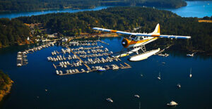 Kenmore Plane Flying Over Roche Harbor